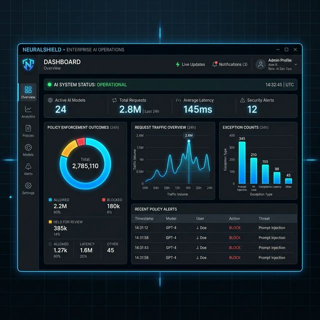 AI Control Dashboard View